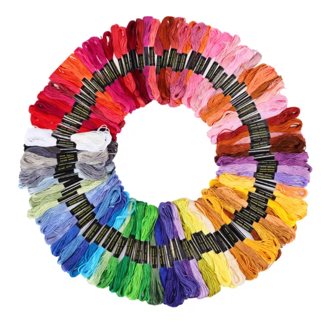 100 Anchor Cross Stitch Cotton Embroidery Thread Floss Skeins ASSORTED Colors