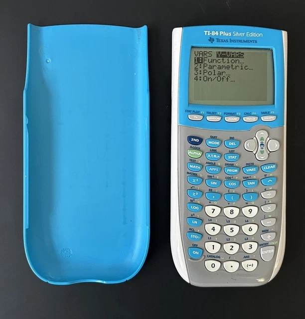 Texas Instruments TI-84 Plus Silver Edition Graphing Calculator Blue