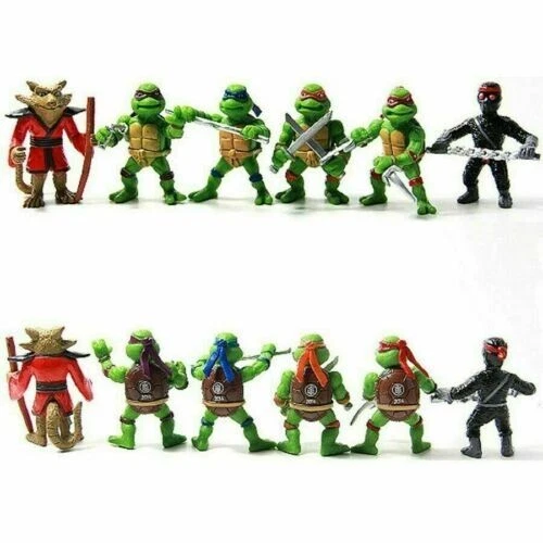 6pcs Teenage Mutant Ninja Turtles TMNT Collectible Action Figures Doll Kids Toy