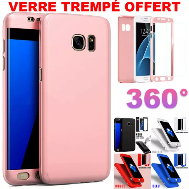 Etui Coque Housse pour Samsung + Film Verre Trempe Protection Intégrale 360°