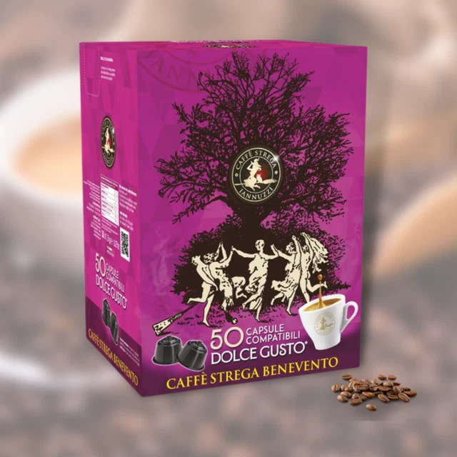 Caffe' Strega Miscela Rossa 50 Capsule  Compatibili “Nescafè Dolce Gusto