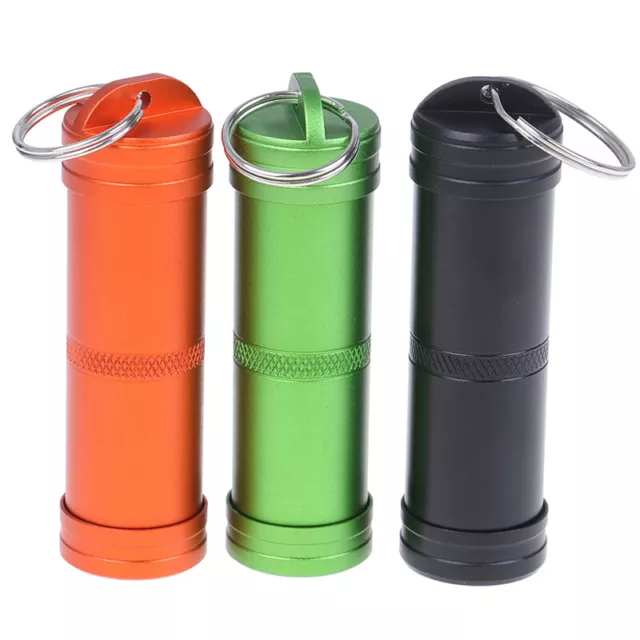 1PC Mini Waterproof Capsule Seal Bottle Outdoor EDC Survival Pill Box Tank C~DC 3