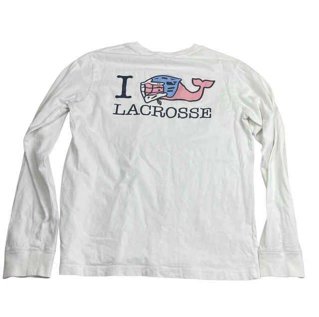 WHALE USA LACROSSE HELMET  STICK VINEYARD VINES Long Sleeve Shirt YOUTH Large