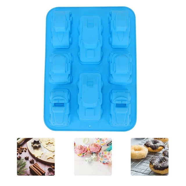 Moule Silicone 8 Ours Gâteau RoseFlower - 29x17 Cm, Résistant -40°C à 230°C, Pour Pâtisserie, Savon, Glaçons