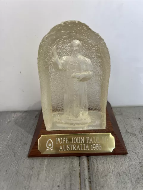 Pope John Paul II  Handcrafted by Crystal Image Vintage Figurine Collectable.