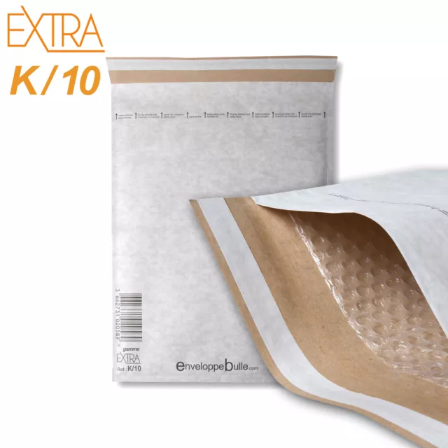 100 Enveloppes à bulles rigides EXTRA taille K/10 format 350x470mm