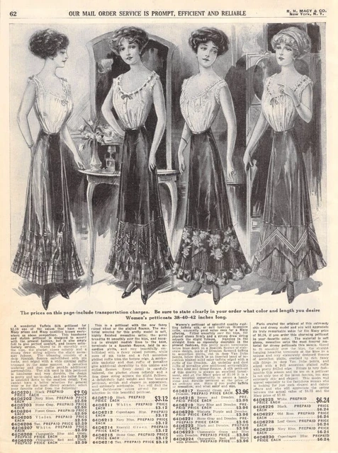 Vintage Paper Ad 1911 Macy's Nurses & Maid Dresses Wrappers Petticoats 1910s