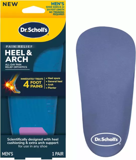 Dr. Scholl'S® Heel & Arch All-Day Pain Relief Orthotics, Men'S 8-12, 1 Pair, 3/4