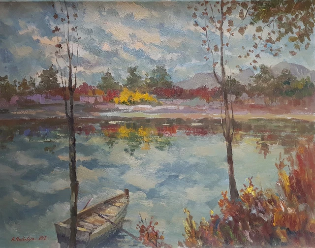 Ara Hakobyan Fall Landscape Oil On Canvas