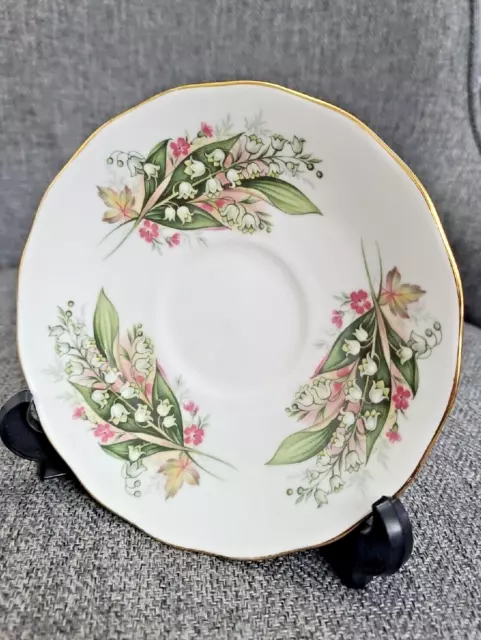 Beautiful Vintage Royal Vale Snowdrops  Replacement Saucer Pink & White Flowers