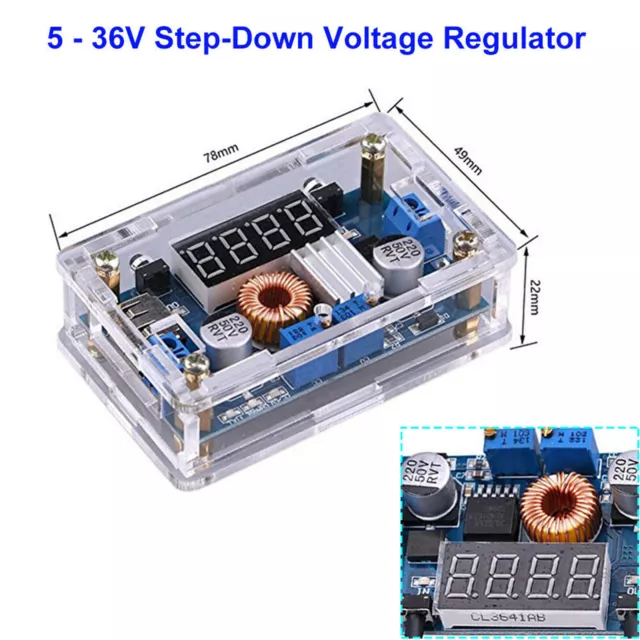 DC-DC 5-36V Buck Step Down Converter Module Régulateur de Tension DEL Voltmètre