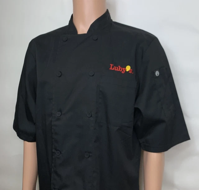 LUBYS Restaurant Chef Works Men's Medium Cool Vent Chef Coat Shirt Medium NWT