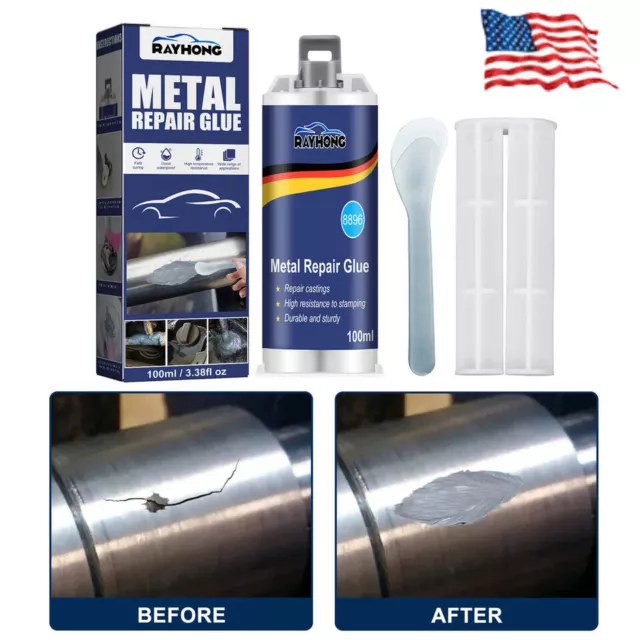 US Metal Repair Paste AB Casting Repair Glue Industrial Heat Cold Weld 50/100ml