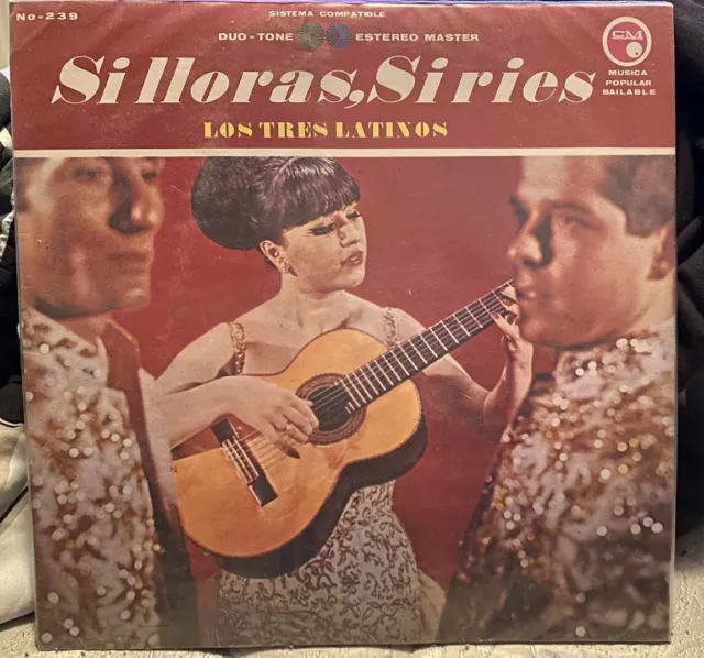 Los Tres Latinos - Si Lloras Si Ries Vinyl Record LP Import Venezuela