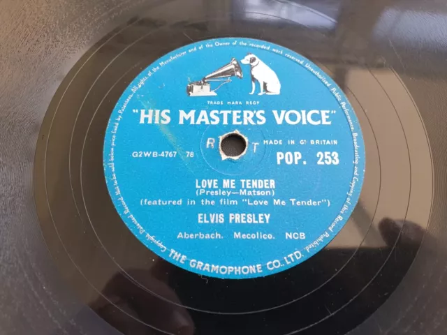 Elvis Presley - Love Me Tender 1956 Uk 78 Rpm 10" Shellac Record