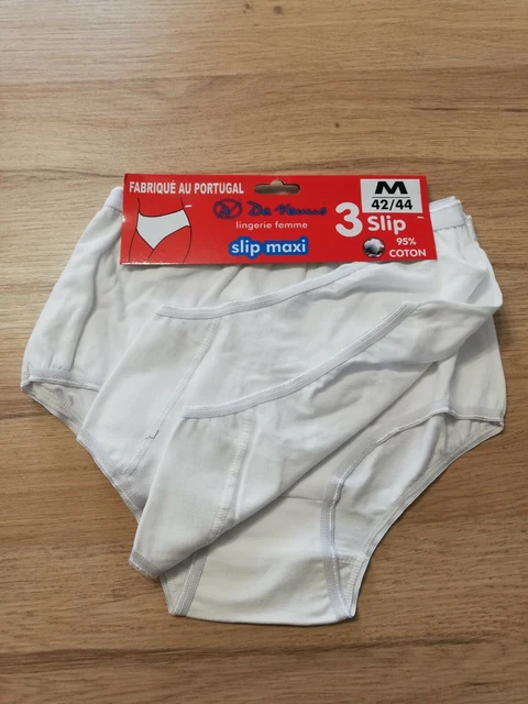Lot De 3 Culottes Coton Blanches - Taille XXL 52/54 - Taille Haute - Neuf Sans étiquette