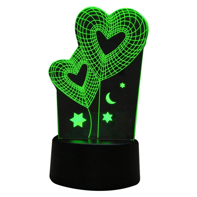 3 D NIGHT Lights for Adults Kids Table Lamp Bedroom LED Desk £10.95