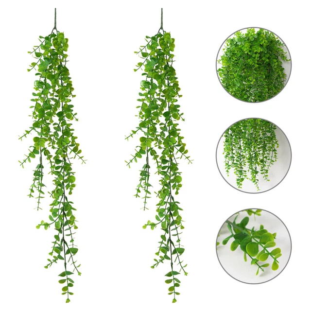 2Pcs Kunststoff Hängenden Kranz Hängenden Blätter Girlande