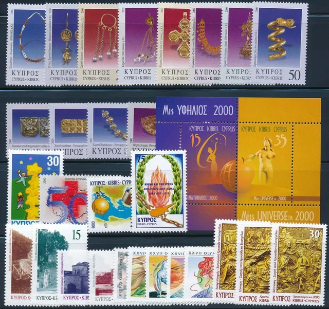Zypern Jahrgang 2000 postfrisch komplett MiNr. 943-972 #C0797
