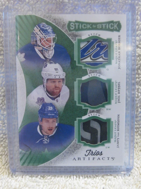 2015-16 Artifacts Stick to Stick Trios Green STS3-TML Bernier Kessel VanRiemsdyk