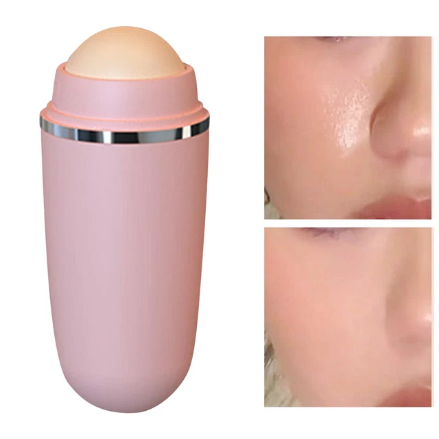 Rouleau Absorbant l'huile Mini Boule de Massage en Pierre Volcanique Portable