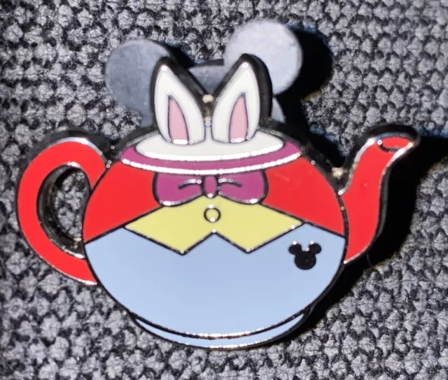 2014 Disney DLR Hidden Mickey Alice in Wonderland Teapot White Rabbit Pin 102285