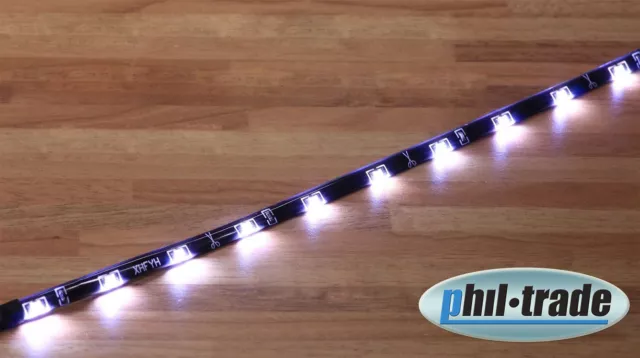 SMD LED Leiste Strip weiß side shine leuchtet seitlich flach Streifen 30cm