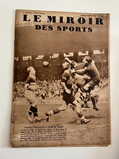 Le Miroir Des Sports N°870 Du 11 Février 1936, France-Tchécoslovaquie