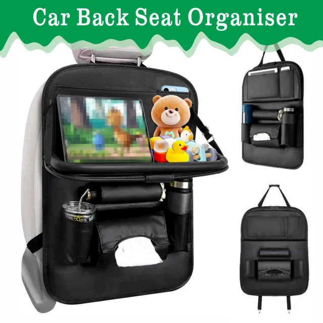 Leather Car Organiser Bag Multi Pocket Holder Back Seat Storage Tidy Bag