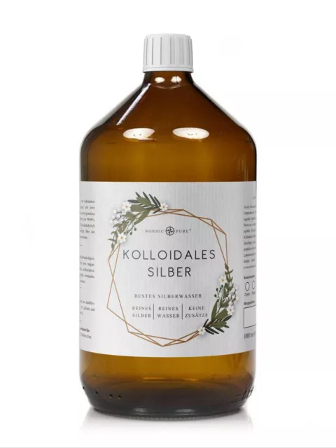 Kolloidales Silber (Silberwasser), 50 ppm in Apotheker-Glasflasche (250-1000 ml) 2