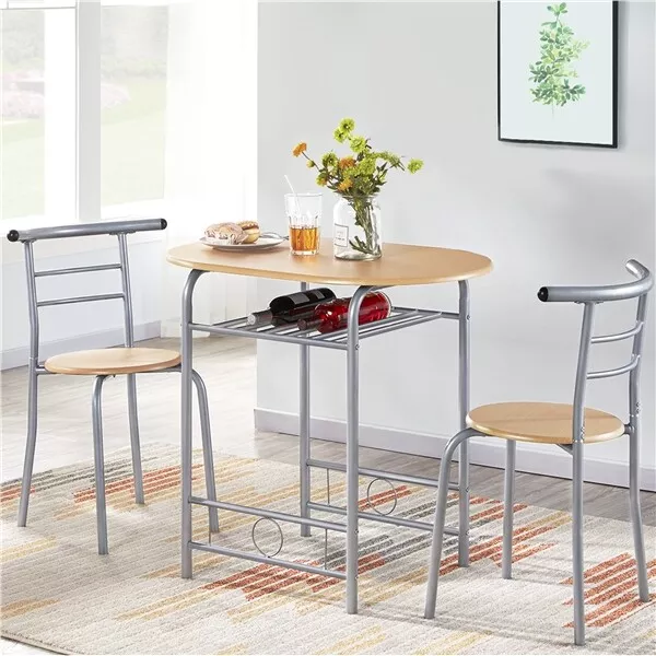 Juego Mesa de Cocina con 2 Sillas de Comedor Conjuntos de Muebles