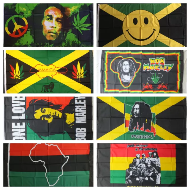 Bob Marley Flag 5x3 Bunting Party Festival Africa Reggae Carnival Jamaica Dub bn