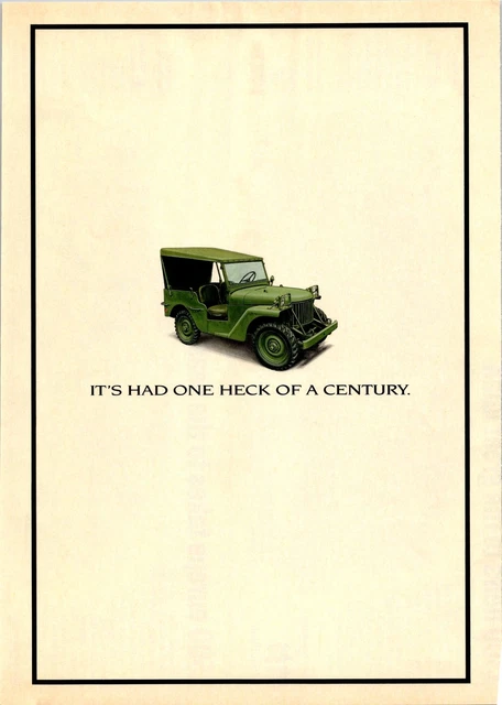 1999 Jeep Advertisement Its Had One Heck Of A Century