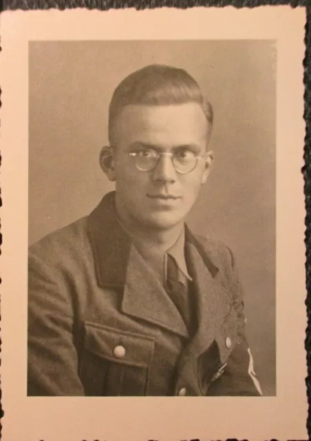 RAR & TOP Orig Foto 2.WK WW ! Portrait ausdrucksstarker Soldat in Uniform ...