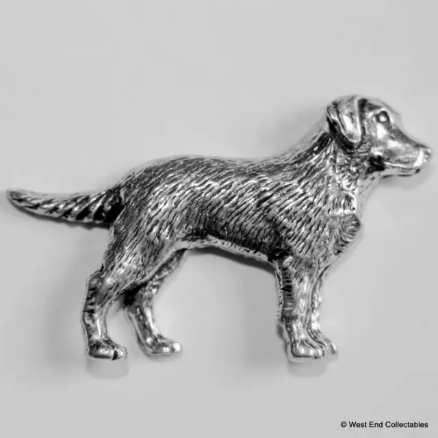 Labrador Dog Pewter Pin Brooch -British Hand Crafted - Retriever Hunting Gun Dog