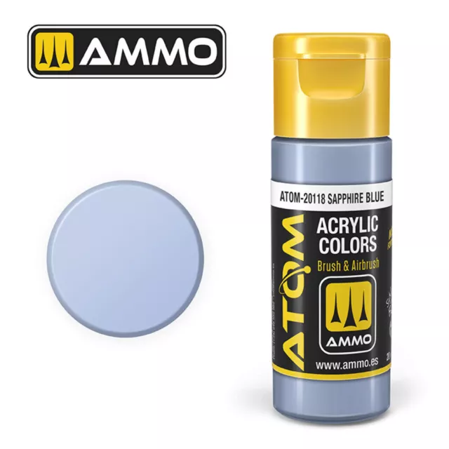 Ammo MIG ATOM-20118 - ATOM COLOR Sapphire Blue 20ml - Neu