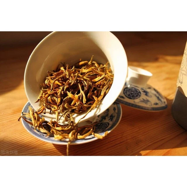 Yunnan Spring Tea Top Gold Wire Black Tea Red Single Bud Organic Dian Hong Tea