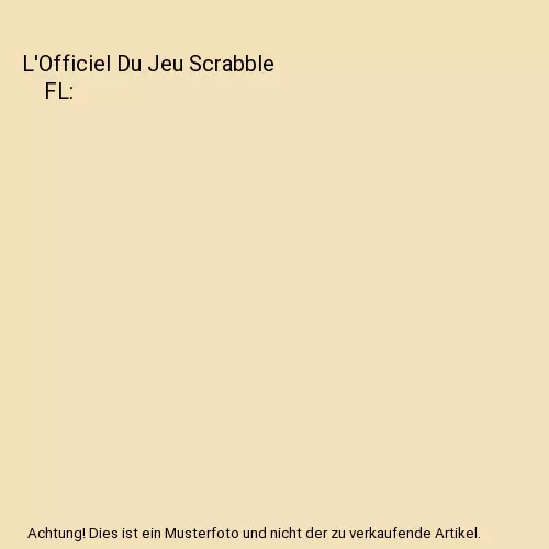 L'Officiel Du Jeu Scrabble         FL