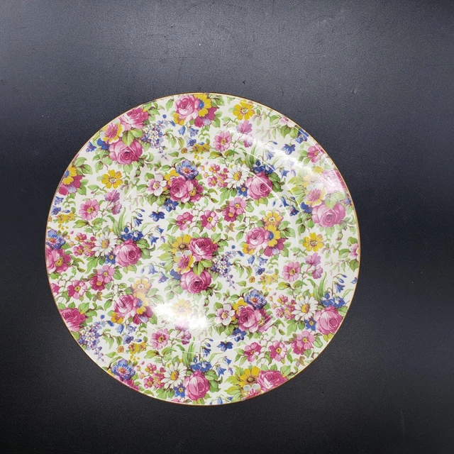 Vintage Chintz Royal Winton Grimwades Summertime Round Plate 8" **