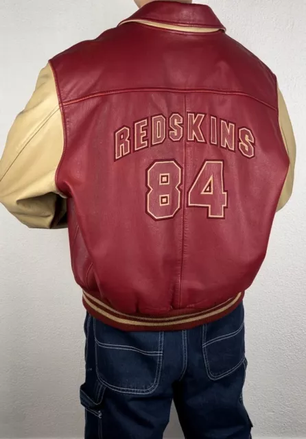 Blouson teddy baseball Redskins 84 Garment en cuir vintage leather jacket 2