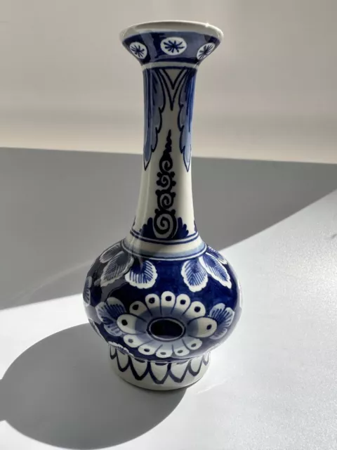 Porceleyne fles Vase  Delfter Fayence Handgemalt  mit Signatur