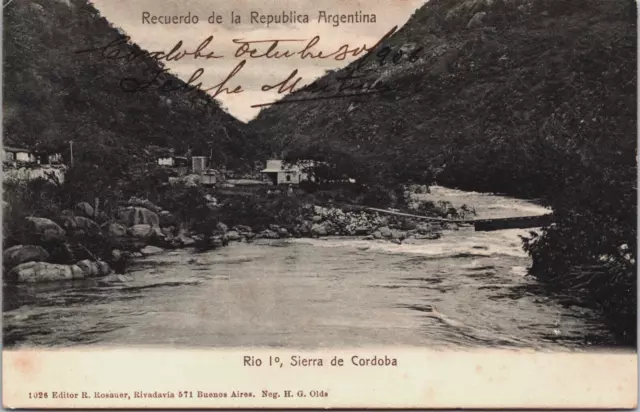 Argentina Rio Sierra De Cordoba Vintage Postcard C141