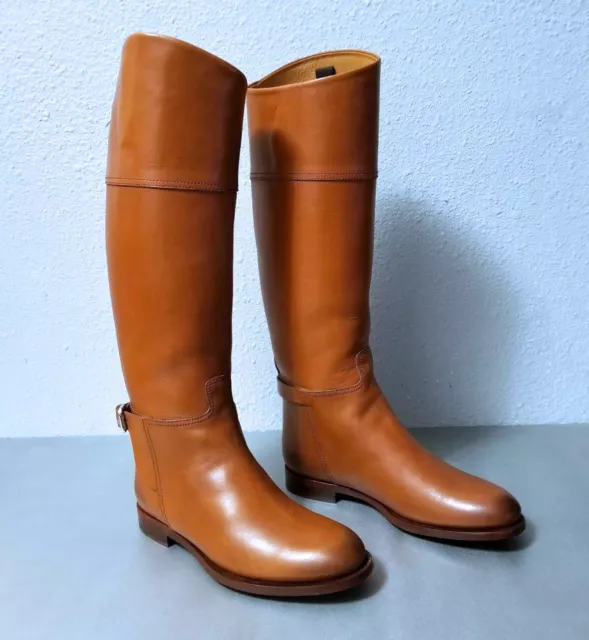 Ralph Lauren Purple Label Sallen Equestrian Womens Brown Leather Boot Sz:5.5B