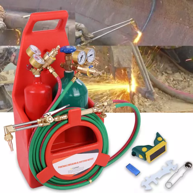 Brass Nozzle Welding Torch Kit with Gauge Oxygen Acetylene, Brass Nozzle