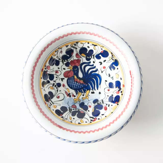 Fima Deruta Italy Hand Painted Ceramic Rooster Bowl