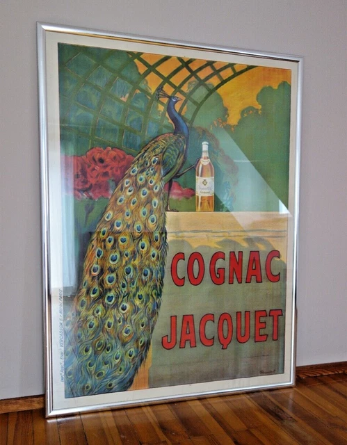 Cognac Jacquet, altes Werbe-Plakat, Lithographie