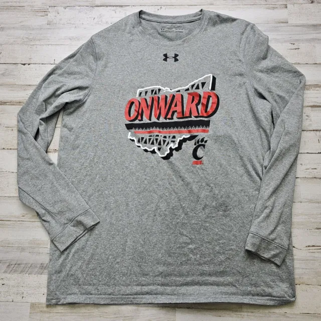 Cincinnati Bearcats Under Armour HeatGear Long Sleeve MED T-Shirt Basketball