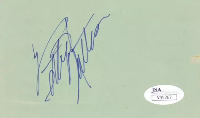 BETTY HUTTON (d. 2007) Actress,  Signed 3X5 Index Card  VINTAGE JSA V45267