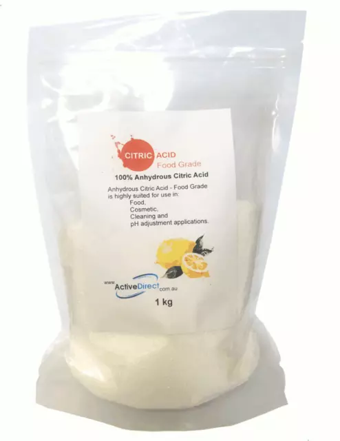 Citric Acid Food Grade Anhydrous 1KG Bag or Pouch 1 KG 100% HS