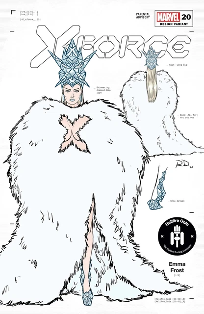 X-Force #20 1:50 Dauterman Emma Frost Design Variant Gala Marvel 060221